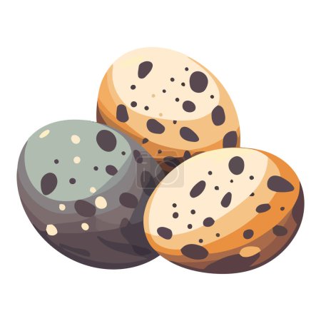 Ilustración de Diseño de huevos viejos ilustración sobre blanco - Imagen libre de derechos
