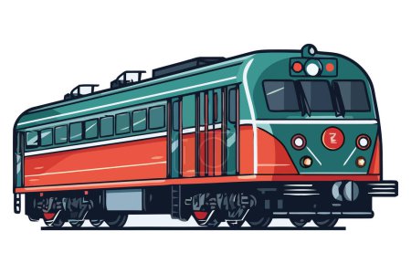 Téléchargez les illustrations : Train à vapeur en mouvement isolé - en licence libre de droit