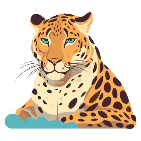 Ilustración de Majestuoso icono cazador felino aislado - Imagen libre de derechos