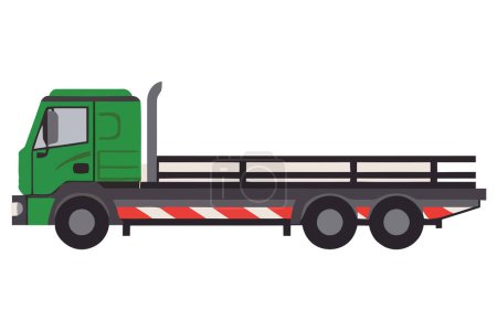 Ilustración de Entrega de contenedores de carga por camión sobre blanco - Imagen libre de derechos