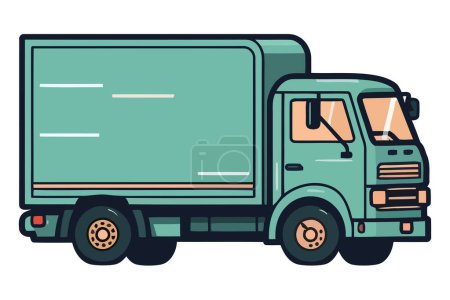 Truck design illustration over white