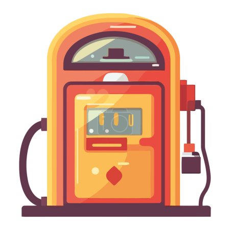 Ilustración de Diseño de gasolinera sobre blanco - Imagen libre de derechos