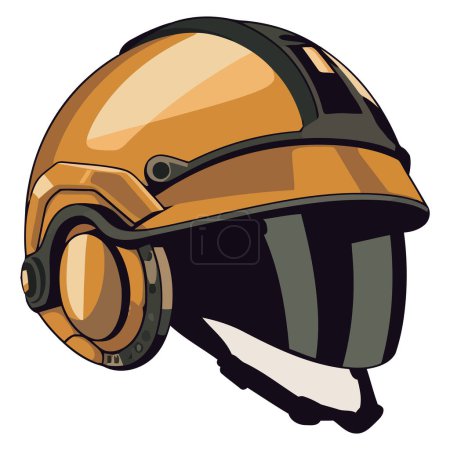 Illustration for Helmet for safety in extreme sports over white - Royalty Free Image