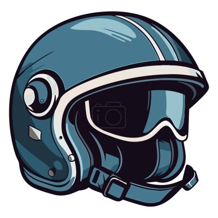 biker helmet illustration vector over white