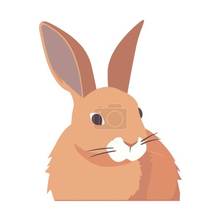 Illustration for Fluffy yellow rabbit brings happiness and cheer icon isolated - Royalty Free Image