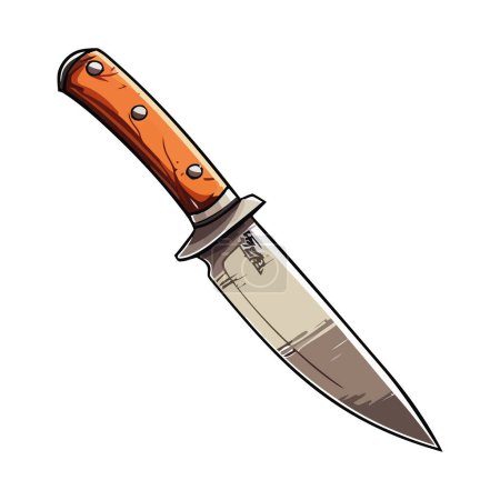 Illustration for Sharp steel blade icon isolated - Royalty Free Image