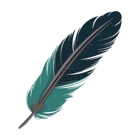 Illustration for Feather symbolizes elegance icon isolated - Royalty Free Image