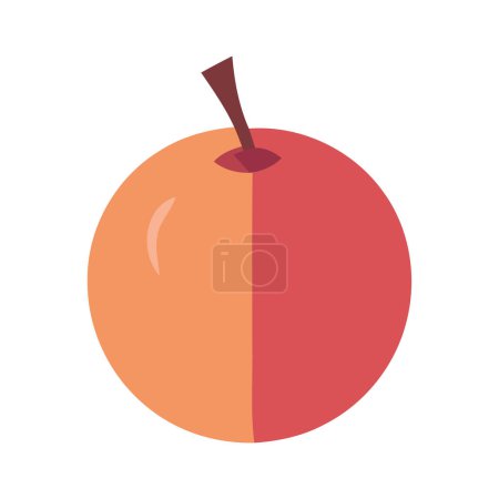 Illustration for Juicy fruit symbolizes healthy eating and freshness icon isolated - Royalty Free Image