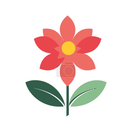 Illustration for Cartoon flower icon, growth and beauty icon isolated - Royalty Free Image