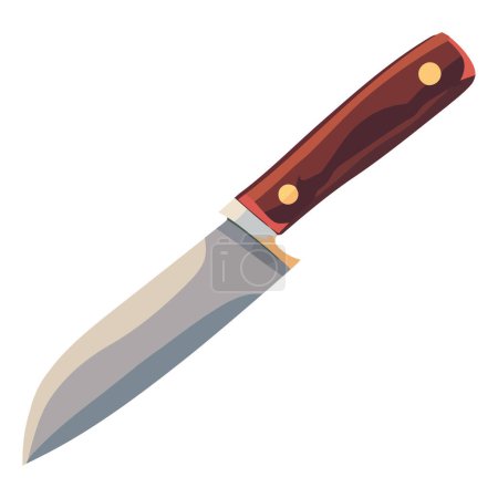 Ilustración de Icono de cuchillo de hoja de acero afilado aislado - Imagen libre de derechos