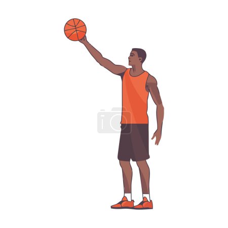 Téléchargez les illustrations : Homme lançant la balle, en compétition pour l'icône du championnat isolé - en licence libre de droit