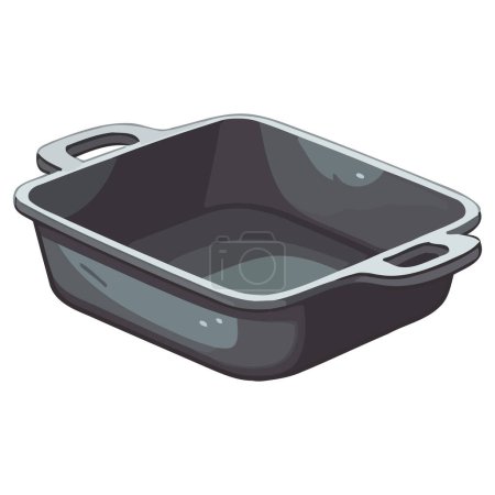 Ilustración de Contenedor de acero equipo cocina icono diseño aislado - Imagen libre de derechos