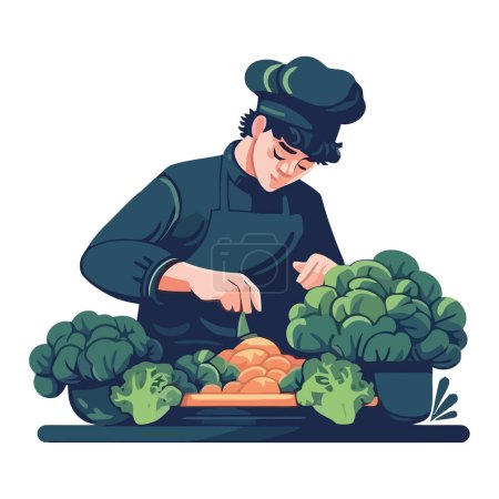 Illustration for Fresh organic salad meal, farmer healthy gourmet delight. isolated - Royalty Free Image