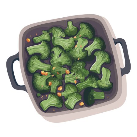 Illustration for Fresh vegetables on plate, healthy autumn snack. isolated - Royalty Free Image