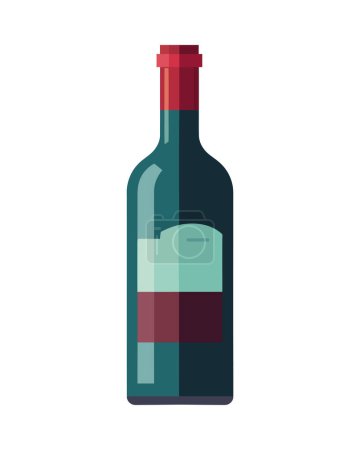 Illustration for Wine bottle icon symbolizes celebration icon isolated - Royalty Free Image