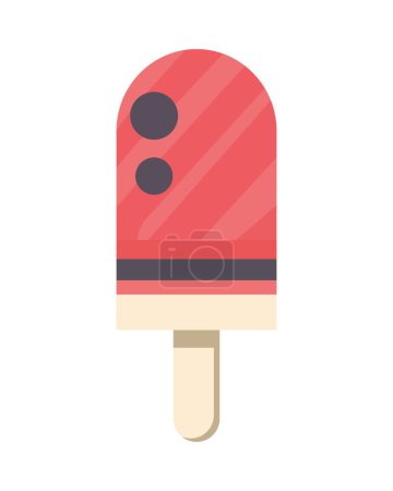 Téléchargez les illustrations : Icône de dessert congelée crème glacée en bâton isolé - en licence libre de droit