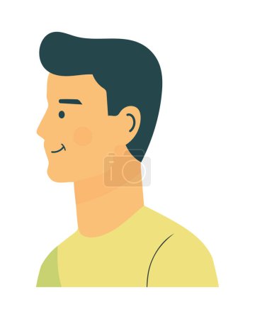 Illustration for Smiling man avatar icon isolated - Royalty Free Image