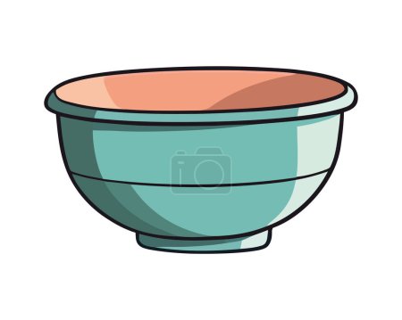 Illustration for Earthenware vase with blue decoration icon isolated - Royalty Free Image