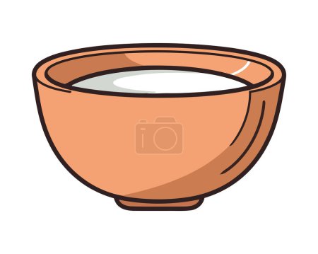 Illustration for Terracotta vase decoration sketch icon isolated - Royalty Free Image