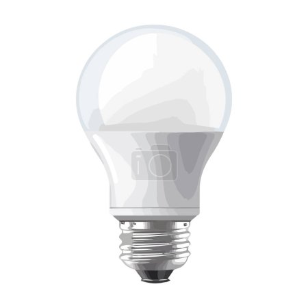 Téléchargez les illustrations : Ampoule écoénergétique sur blanc - en licence libre de droit
