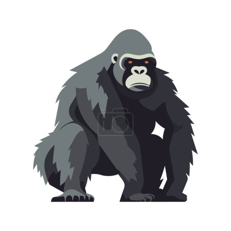 Illustration for Big gorilla design over white - Royalty Free Image