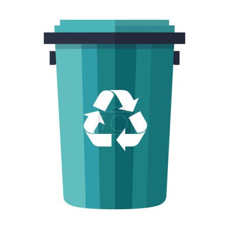 Illustration for Recycling bin design over white - Royalty Free Image