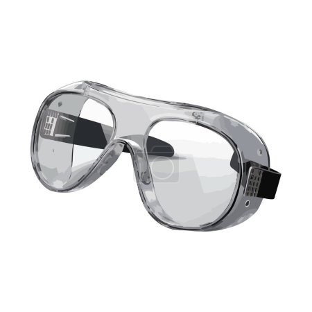 Illustration for Modern protective glasses over white - Royalty Free Image