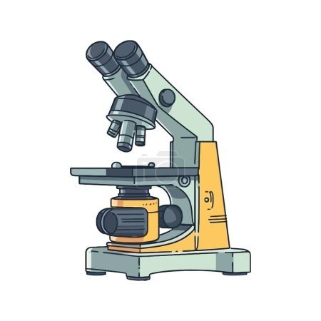 Ilustración de Ilustración del diseño del microscopio sobre blanco - Imagen libre de derechos