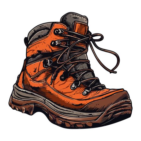 Illustration for Old boot design over white - Royalty Free Image