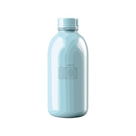 Illustration for Transparent plastic bottle over white - Royalty Free Image