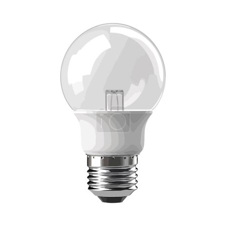 Illustration for Energy efficient lightbulb over white - Royalty Free Image