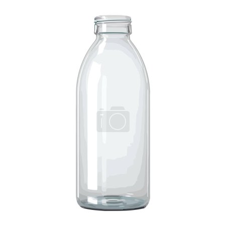 Ilustración de Botella de plástico transparente sobre blanco - Imagen libre de derechos