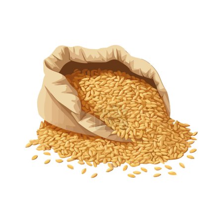 Illustration for Organic wheat design over white - Royalty Free Image