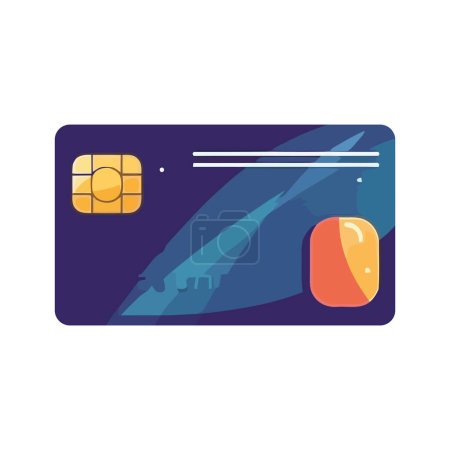 Illustration for Credit card design over white - Royalty Free Image