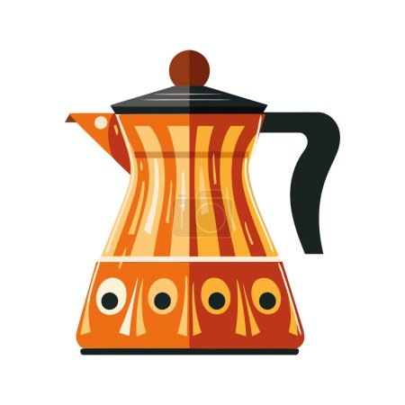 Illustration for Decorative teapot design over white - Royalty Free Image