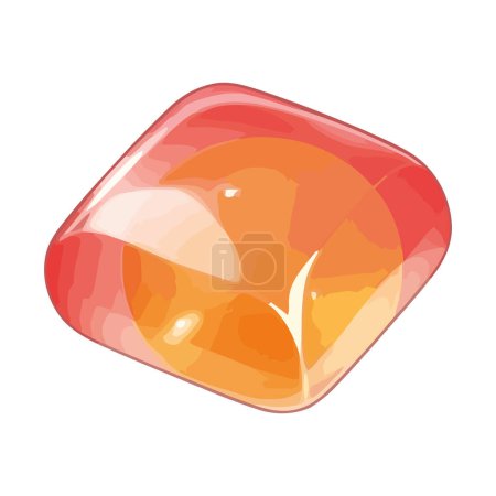 Illustration for Abstract gemstone design over white - Royalty Free Image