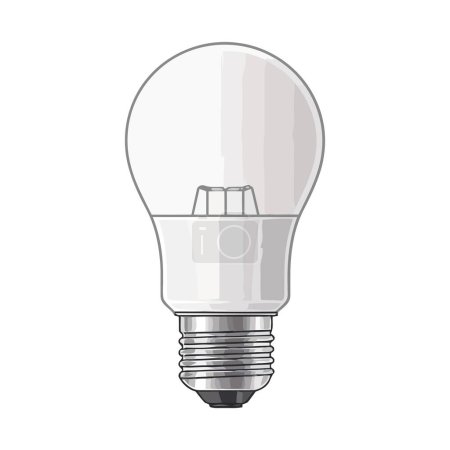 Téléchargez les illustrations : Ampoule avec équipement d'éclairage sur blanc - en licence libre de droit