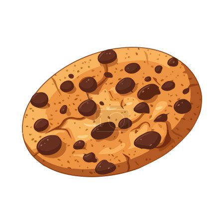 Téléchargez les illustrations : Conception de biscuits au chocolat illustration sur blanc - en licence libre de droit