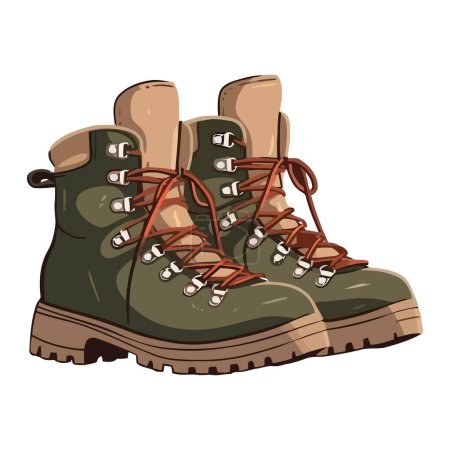 Ilustración de Las botas militares son perfectas para el invierno sobre blanco - Imagen libre de derechos