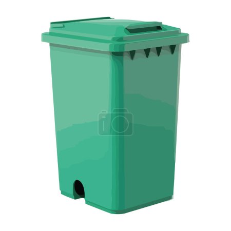 Ilustración de Diseño de la papelera de reciclaje sobre blanco - Imagen libre de derechos