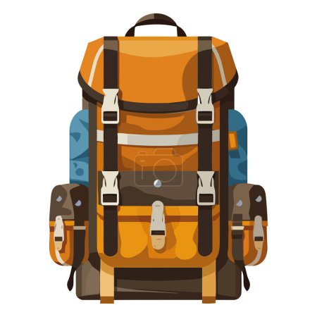 Illustration for Colored backpack design over white - Royalty Free Image