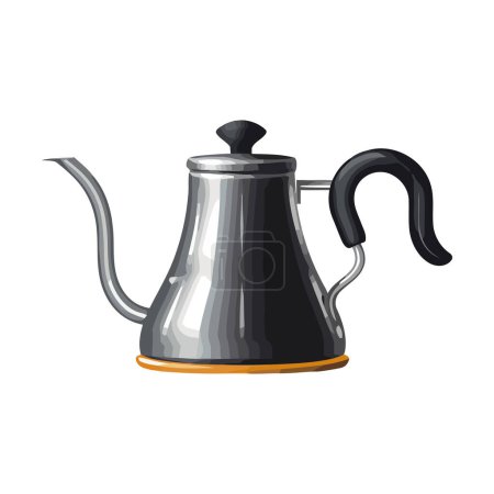 Illustration for Antique teapot illustration over white - Royalty Free Image