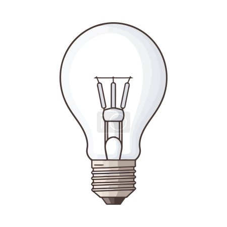 Illustration for Light bulb design illustration over white - Royalty Free Image