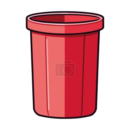 Illustration for Garbage can design over white - Royalty Free Image