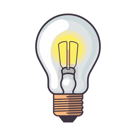 Illustration for Efficient light bulb over white - Royalty Free Image
