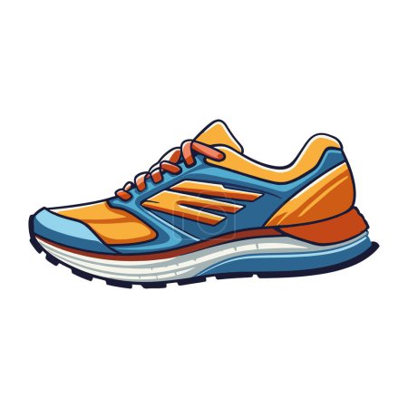 Illustration for Modern sports shoe over white - Royalty Free Image