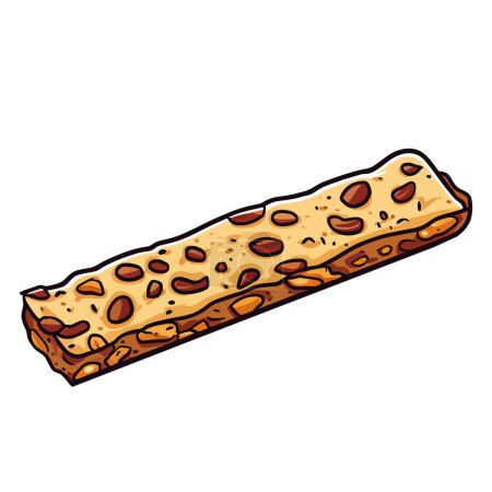 Illustration for Homemade biscuit design over white - Royalty Free Image