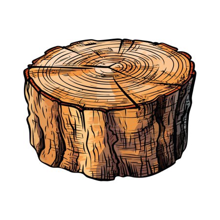 Illustration for Tree trunk design over white - Royalty Free Image