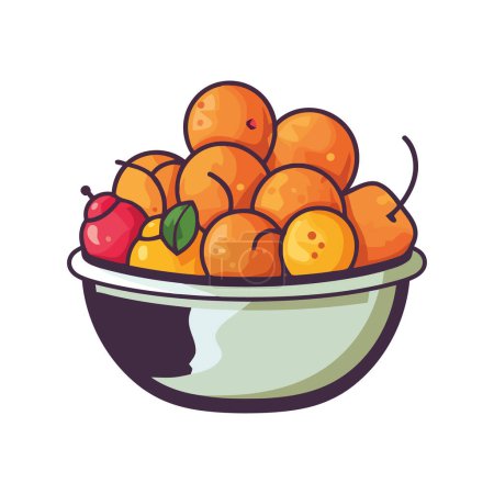 Illustration for Ripe vegetables in a basket over white - Royalty Free Image