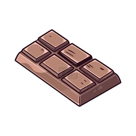 Téléchargez les illustrations : Tablettes de chocolat empilées sur blanc - en licence libre de droit